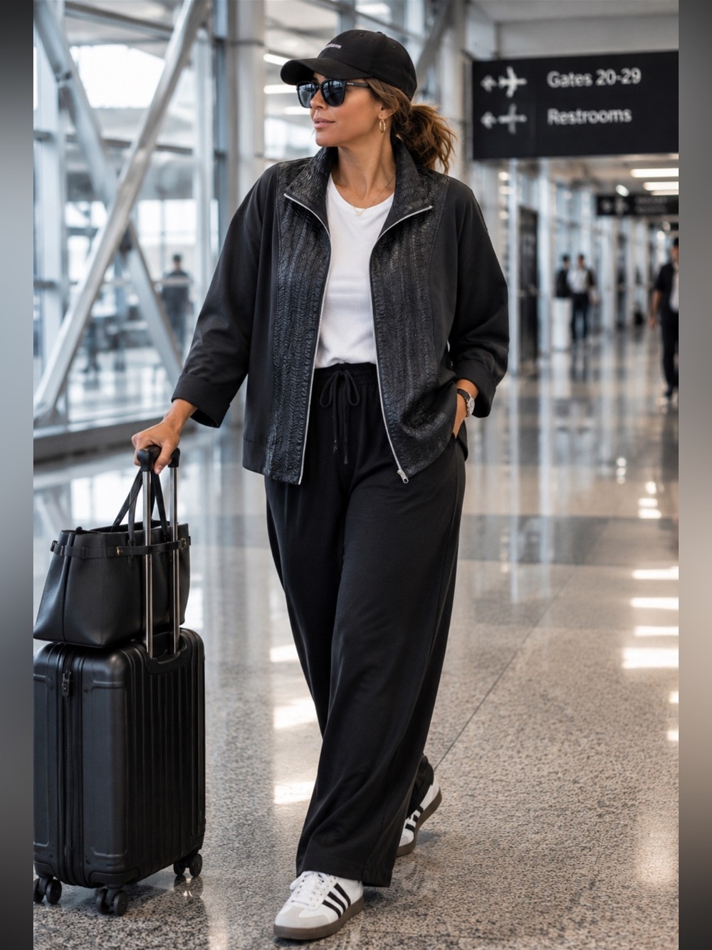 Chico’s Travelers Weekend Textured Zip Jacket Black Size 2 NWT Career Travel